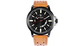 Curren Casual Watch For Men Leather Band