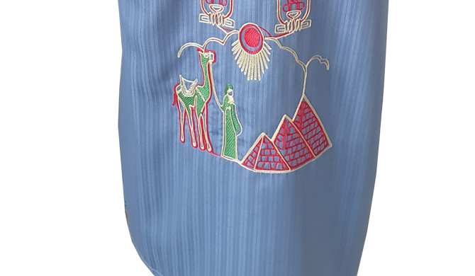 Egyptian Traditional Clothing | Blue Nefertiti Galabeya