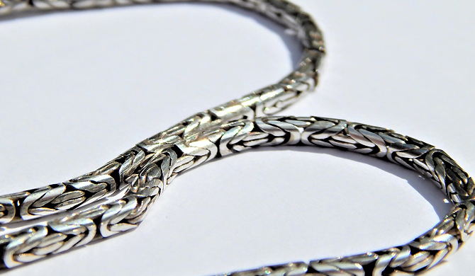 Sterling Silver Byzantine Necklace - Mima's Of Warwick, LLC